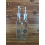 181109-CLR 9 0z. CLEAR OIL & VINEGAR BOTTLE W/ WATERMETER